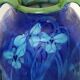 Vase en grès émaillé, à décor floral, signé e. lachenal – fin xixe