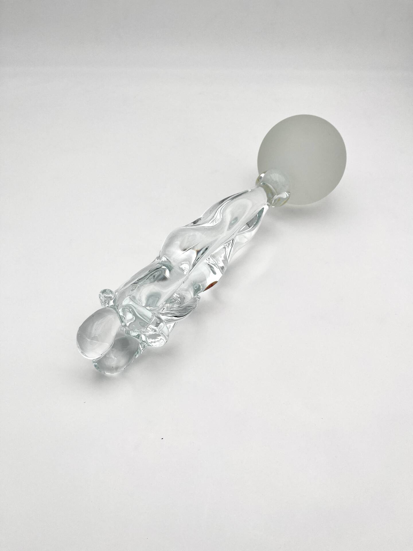 Sculpture Amoureux Verre Massif Murano 2000 Signée Mathis Zane