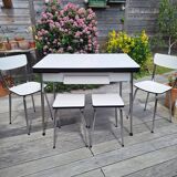 Formica table 2 chairs 2 stools