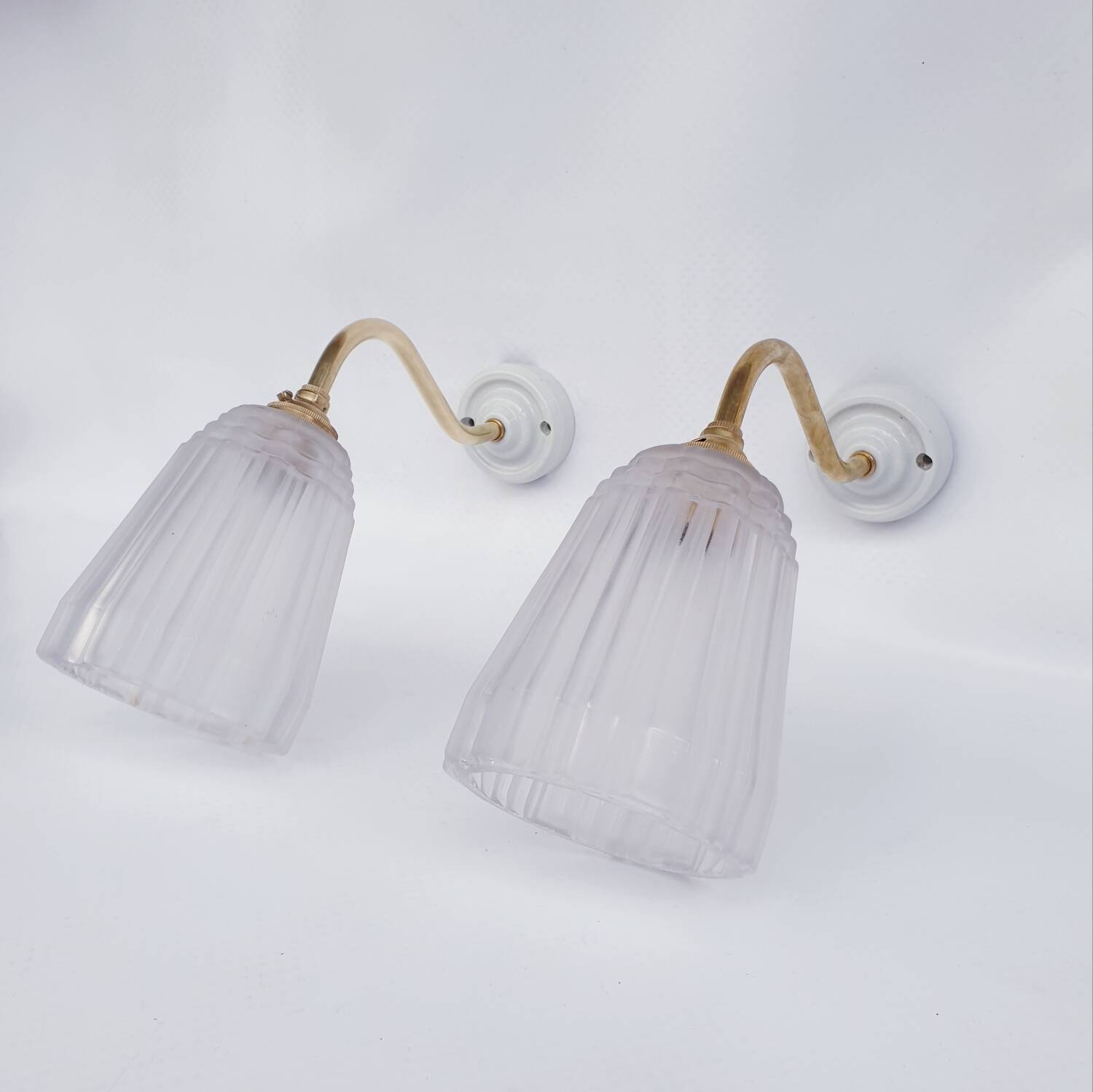 Antique art deco wall lights