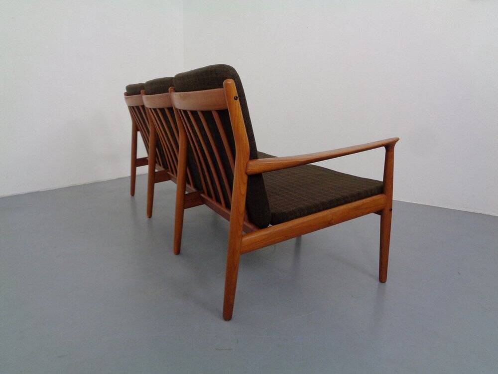 Teak Three-Seater Sofa by Svend Aage Eriksen for Glostrup, 1960s