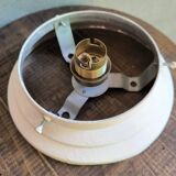 Vintage ceiling light with white opaline glass globe lamp
