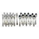 Lot of 10 soup spoons and 10 lunch forks, 800 silver.