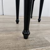 Paire de tables de chevet des années 60 avec porte à abattant et plateau en verre bleu
