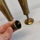 Candle holders in solid brass, by jhq (jens harald quistgaard) for his own company - dansk design