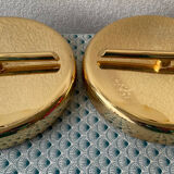 Pair of vintage 80s flower lamps