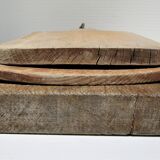 three vintage patinated solid wood cutting boards