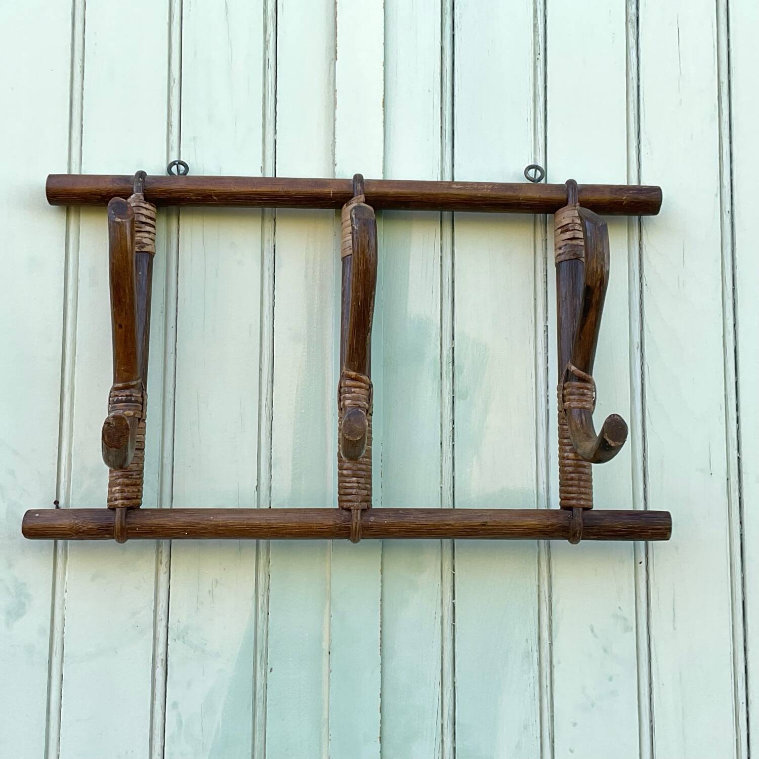 Porte manteaux bambou vintage