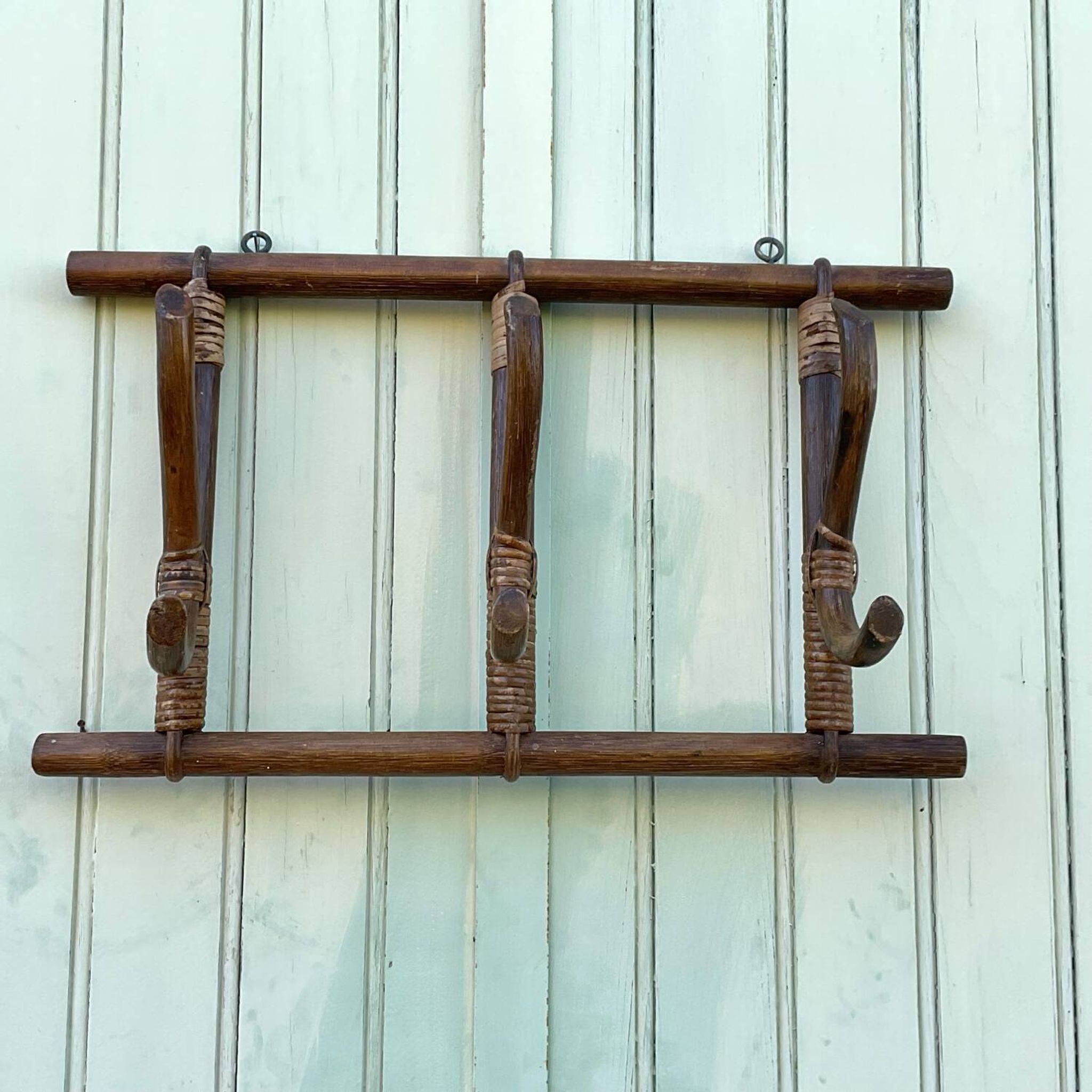 Vintage bamboo coat rack