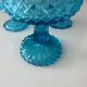 Pressed glass foot bowls art deco