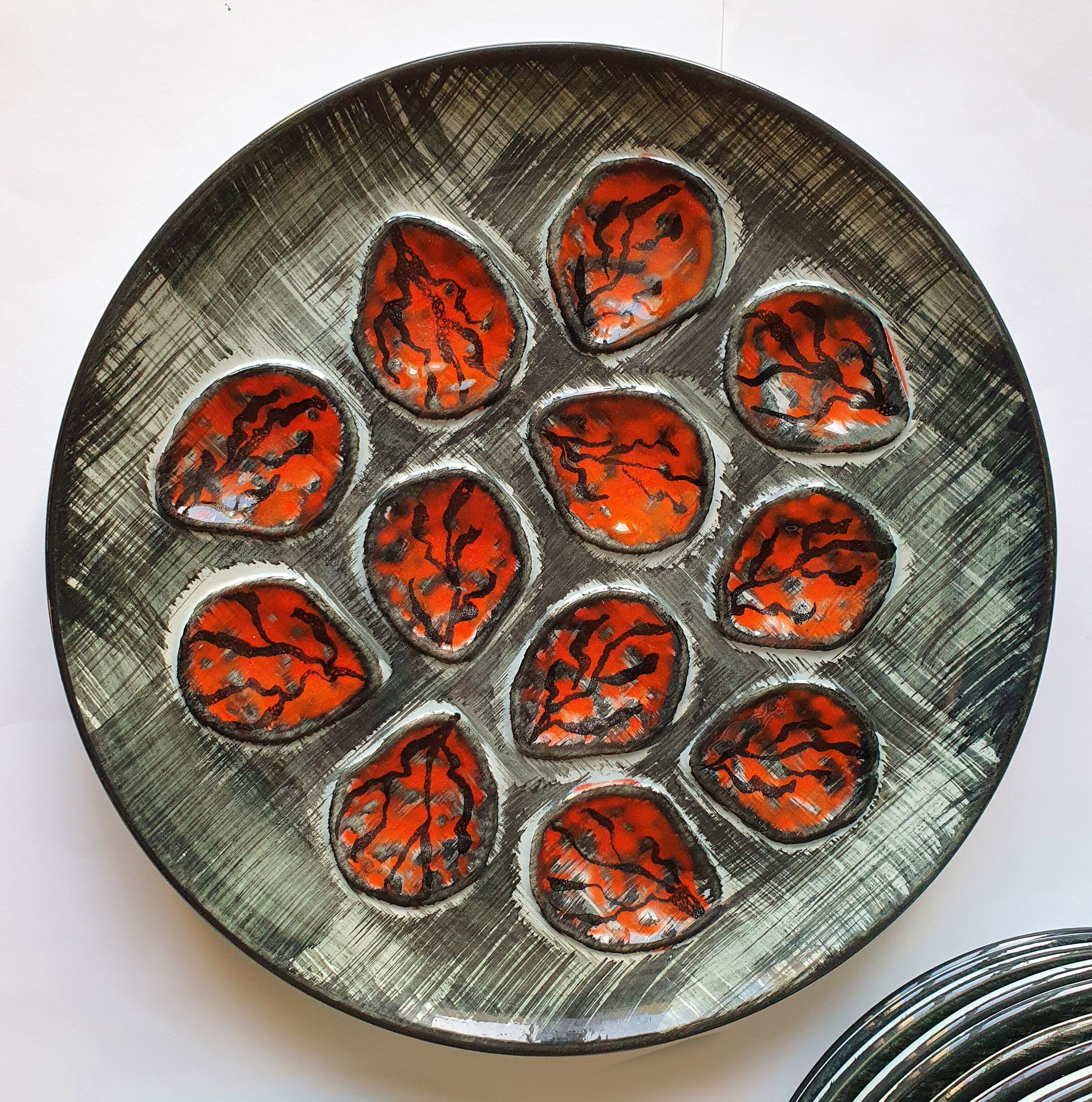 Pornic 60s oyster serving plates