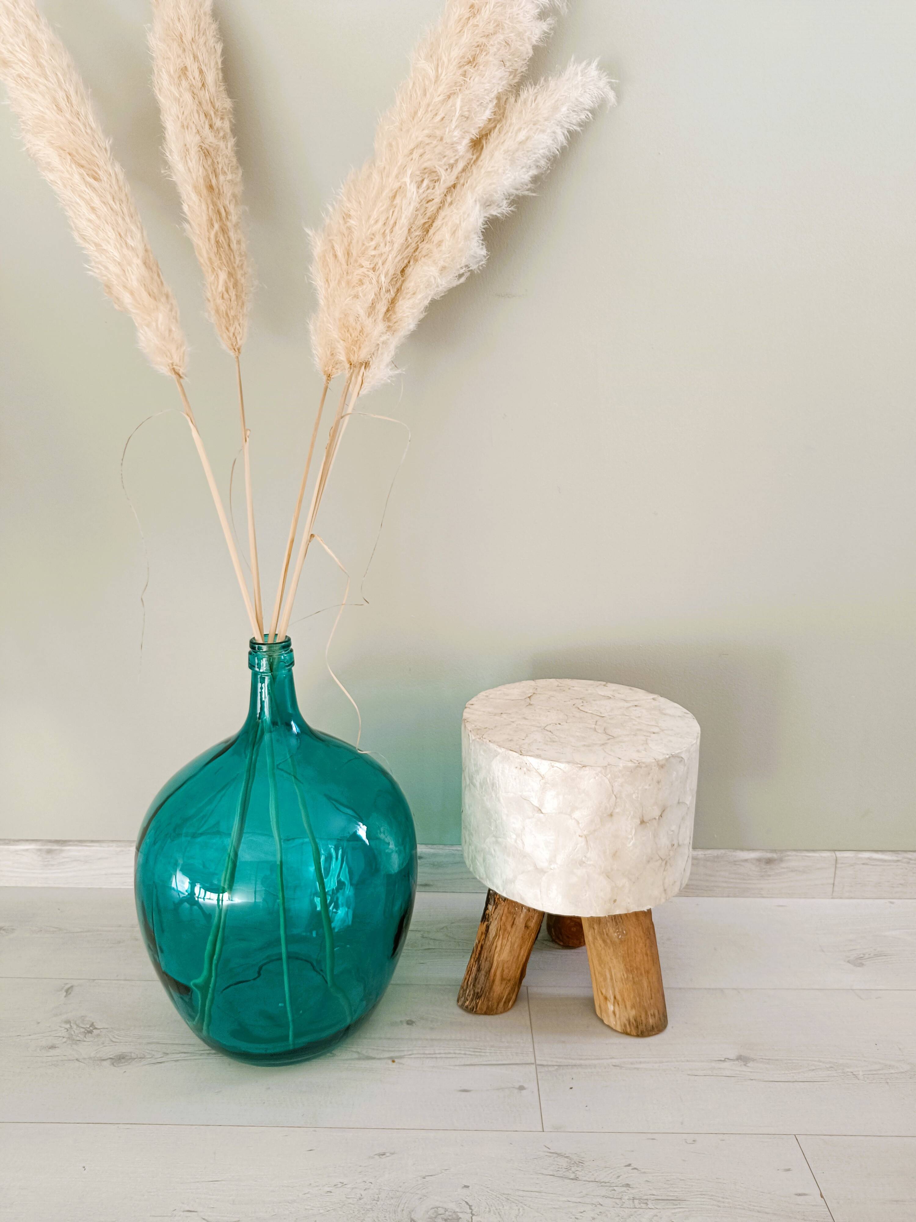 Capiz Tripod Round Stool