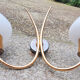 Double wall light, brass and opaline, Maison Arlus, 1950s