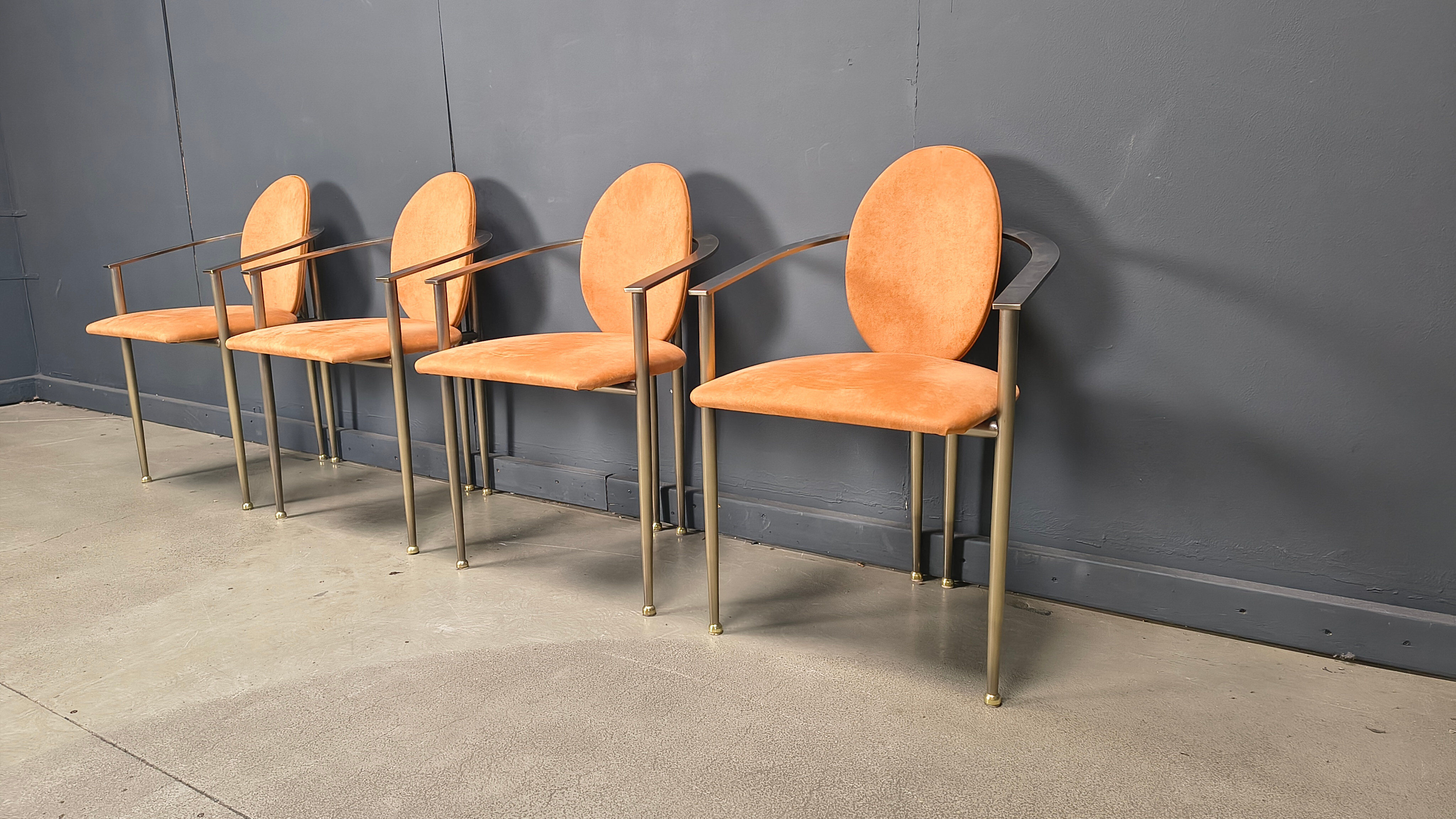 Vintage dining chairs by Belgochrom, set of 4 - 1980s