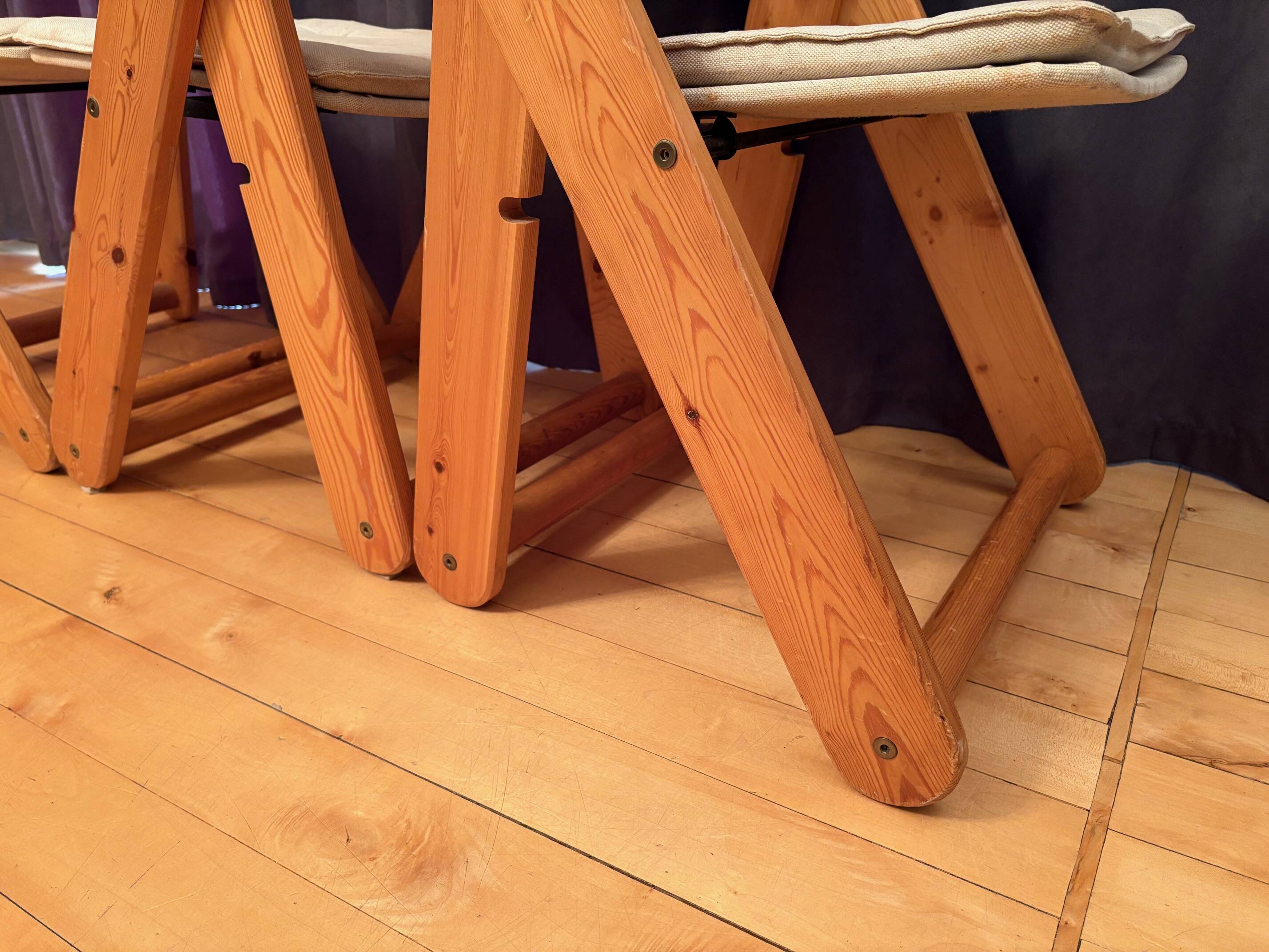 Set of three Kon-Tiki chairs designed by Gillis Lundgren, Ikea, Sweden, 197