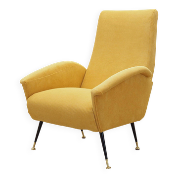 Yellow armchair, Italian design, 1970s, production: Italy