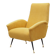 Yellow armchair, Italian design, 1970s, production: Italy
