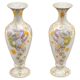 Pair of hand-painted ceramic vases in Dutch Art Nouveau Gouda PZH, 'Violetta', 1899