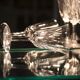 Suite of 8 crystal water glasses of Saint Louis, Model Cerdagne
