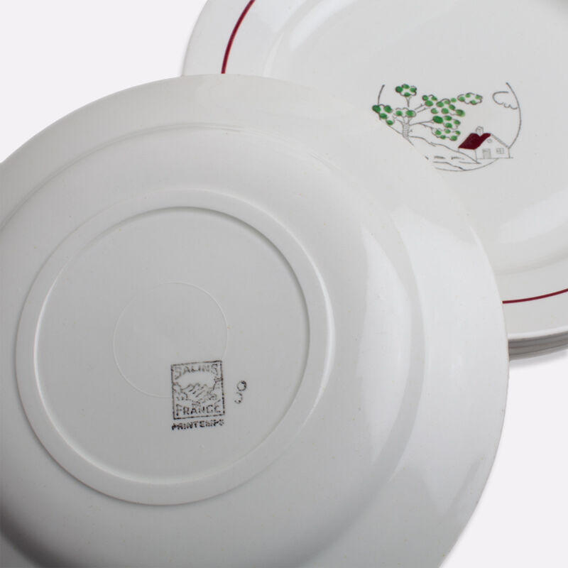 Lot of 6 plates Salins, model 'Spring'