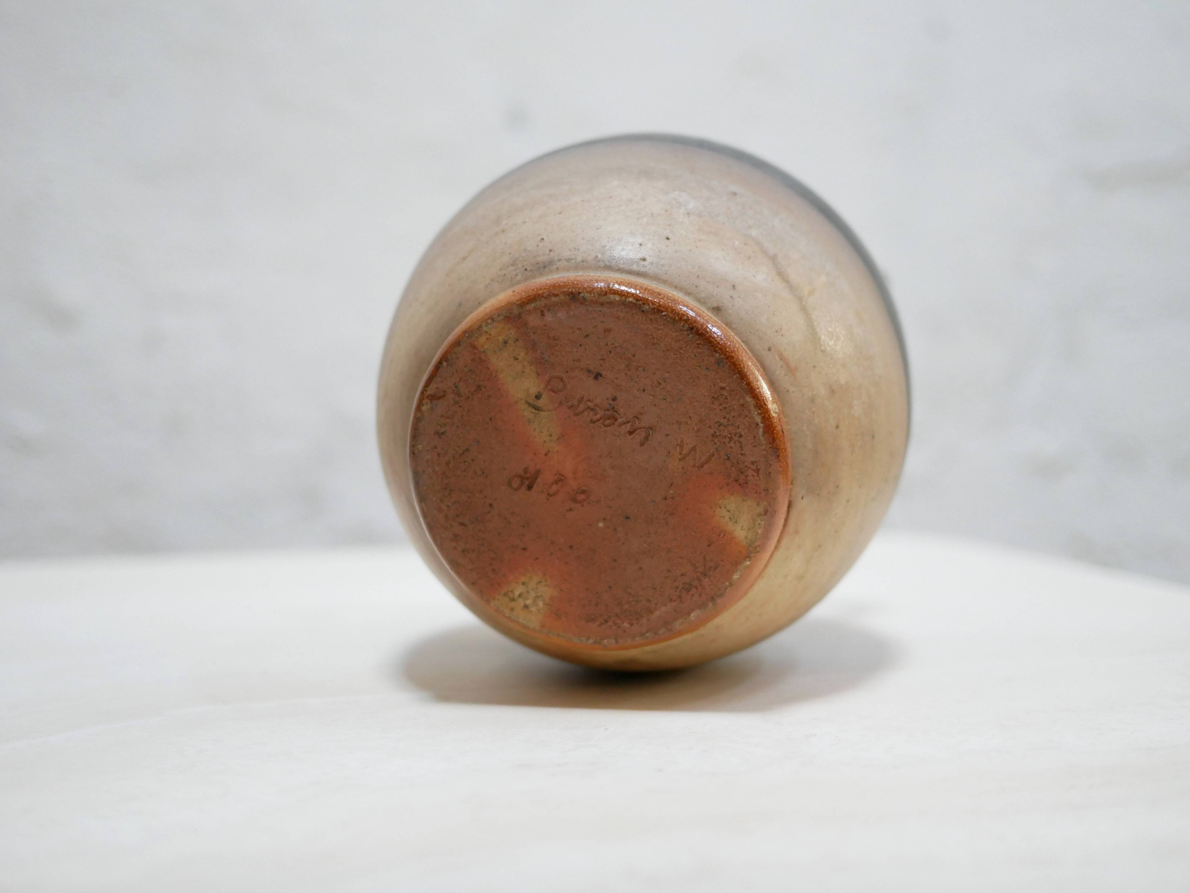 Vase vintage en grès par W. Biron, Belgique