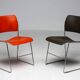Chairs 40/4 by David Rowland - Red and Brown, Vintage 1970s, Made in the USA