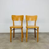 Pair of Thonet bistro chairs, wood, 1960s