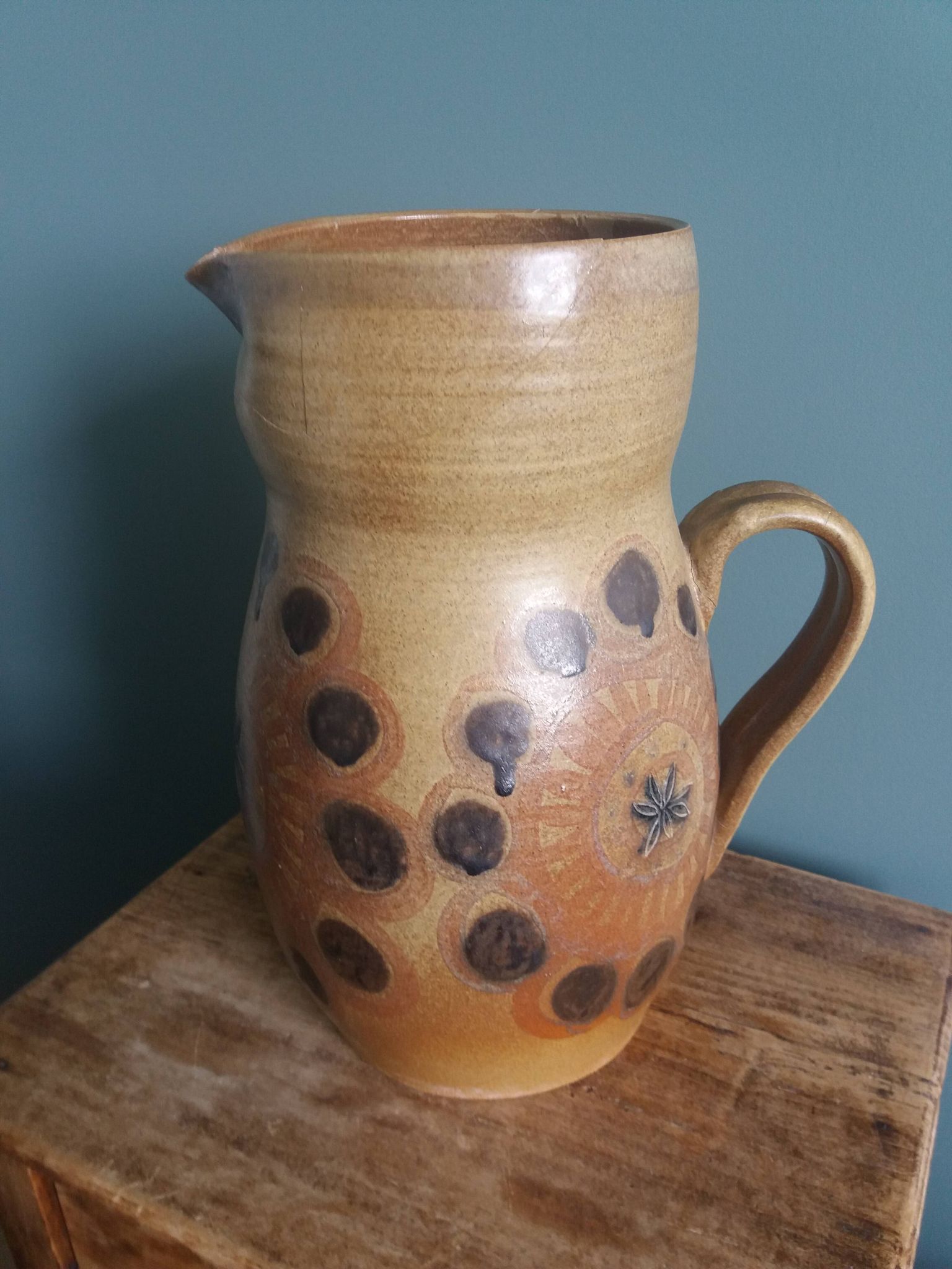 30 cm pitcher vase signed Jean-Claude Courjault Keraluc