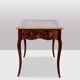 Bureau plat de style Louis XV à décor de scènes lacustres. Circa 1800.