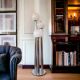 Mazzega chrome and Murano glass floor lamp, 1970s