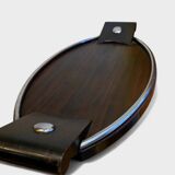 Art Deco Tray – Rosewood & Chrome Steel, circa 1940