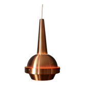 Vintage Scandinavian brass pendant light, 1960s