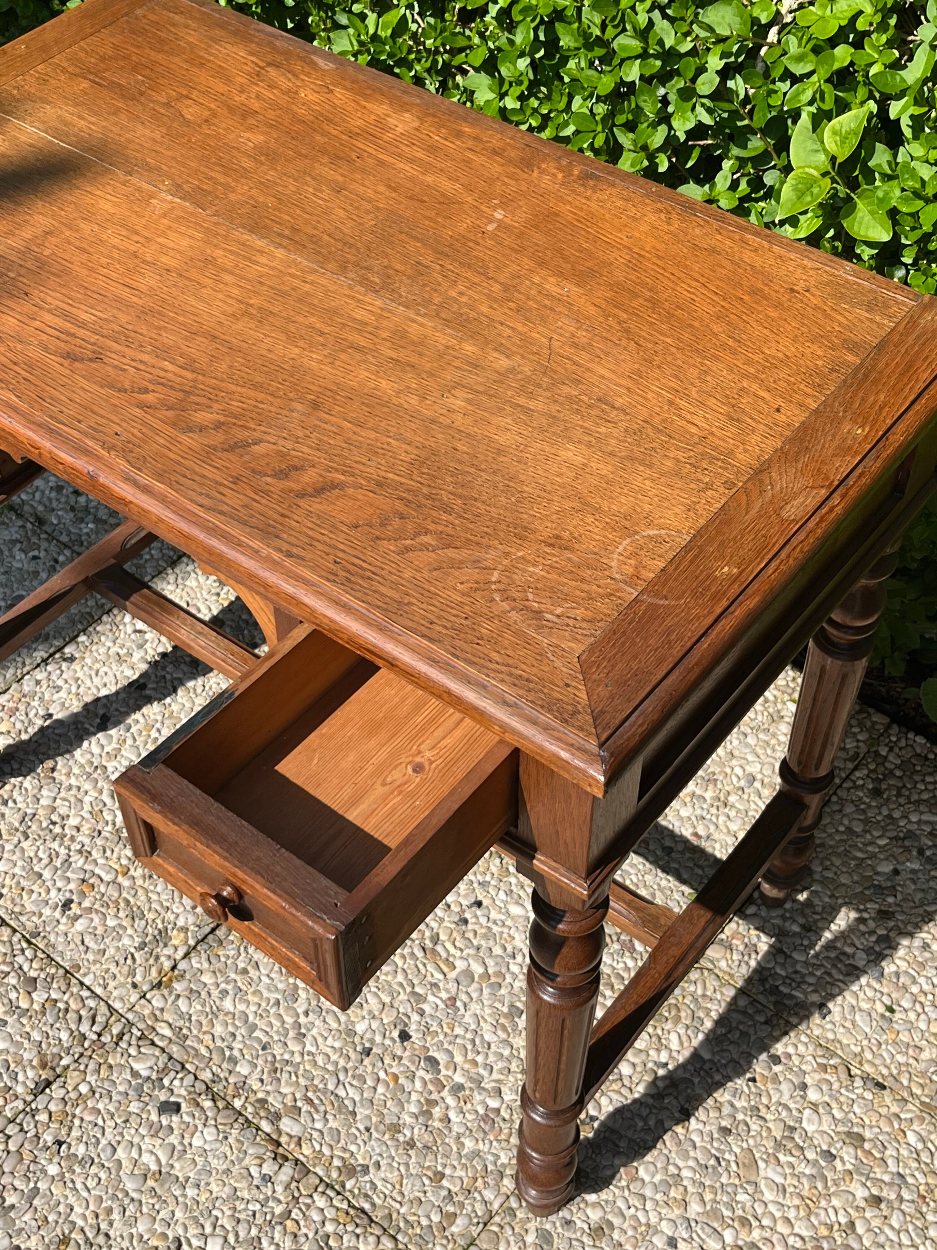 Vintage desk in oak