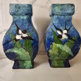 Pair of slip vases