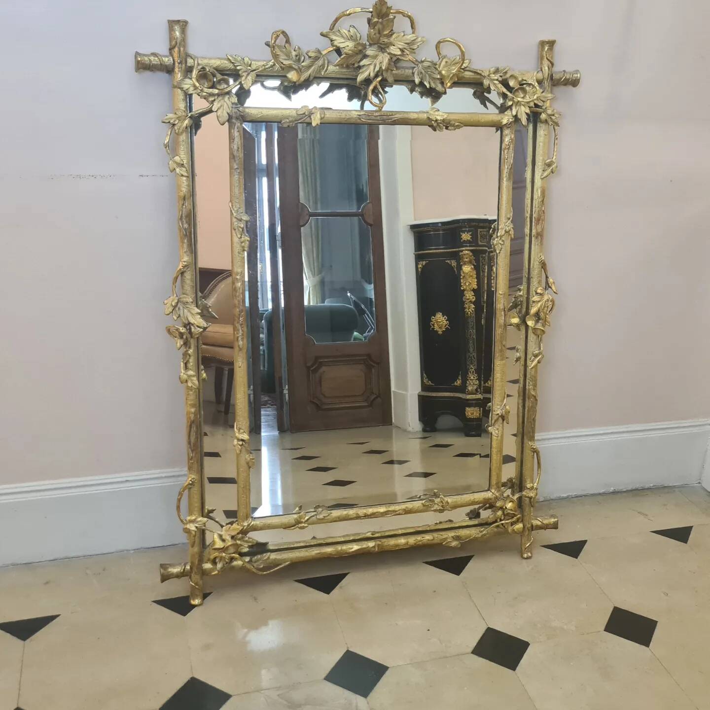 Napoleon III beaded mirror