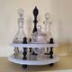 Table set 1900, 5 containers for oil, vinegar, condiments, Gien