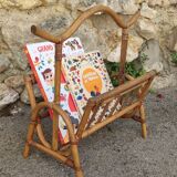 Rattan magazine holder