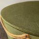 Pouf coffre en velours vert des années 70