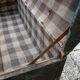 Old bulging wooden travel trunk