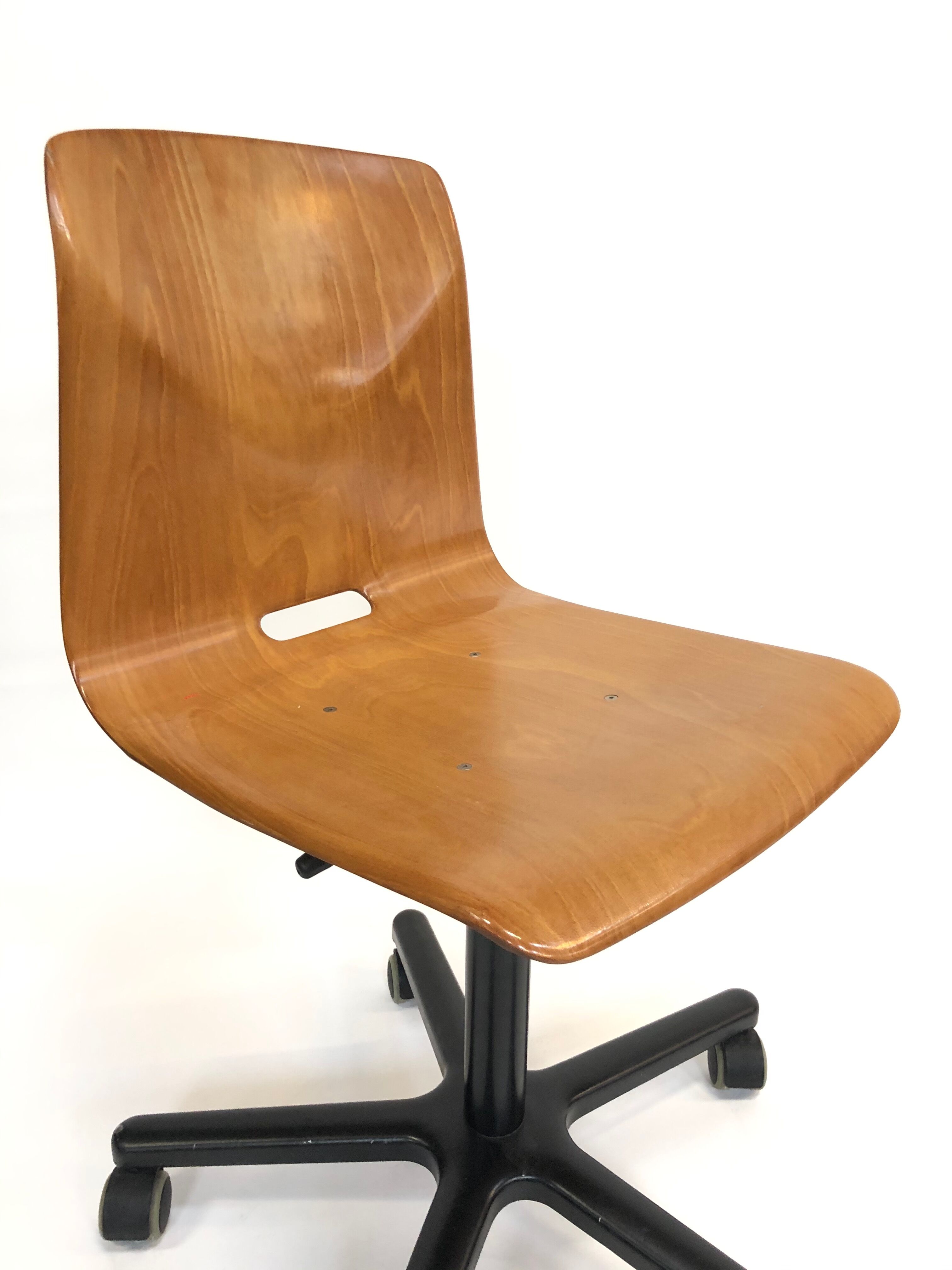 Woodmark vintage galvanitas Pagholz adjustable rotary work chair