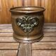 Old copper pot + vintage brass handles #a531