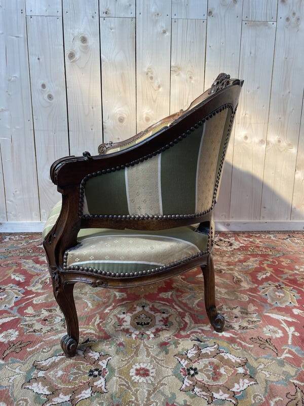 Canapé - Banquette de style Louis XV - Rocaille