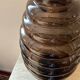 Large vintage smoked glass vase