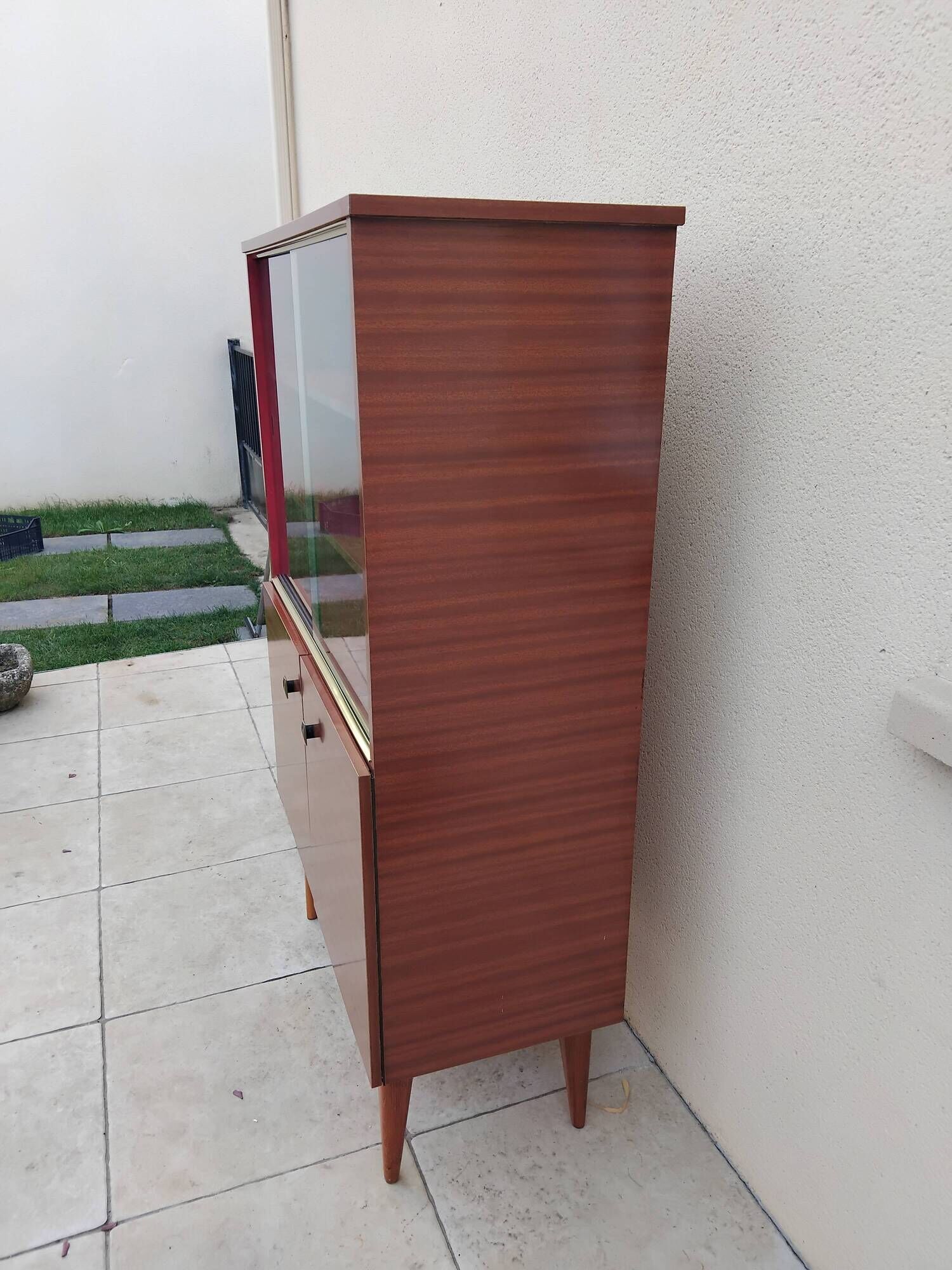 Vintage Scandinavian display cabinet bookshelf