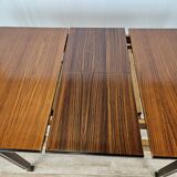 Table à manger extensible de style scandinave en noyer et ébène