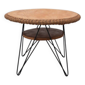 table basse en rotin - 1950