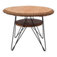 Coffee table in rattan and metal, France 1950