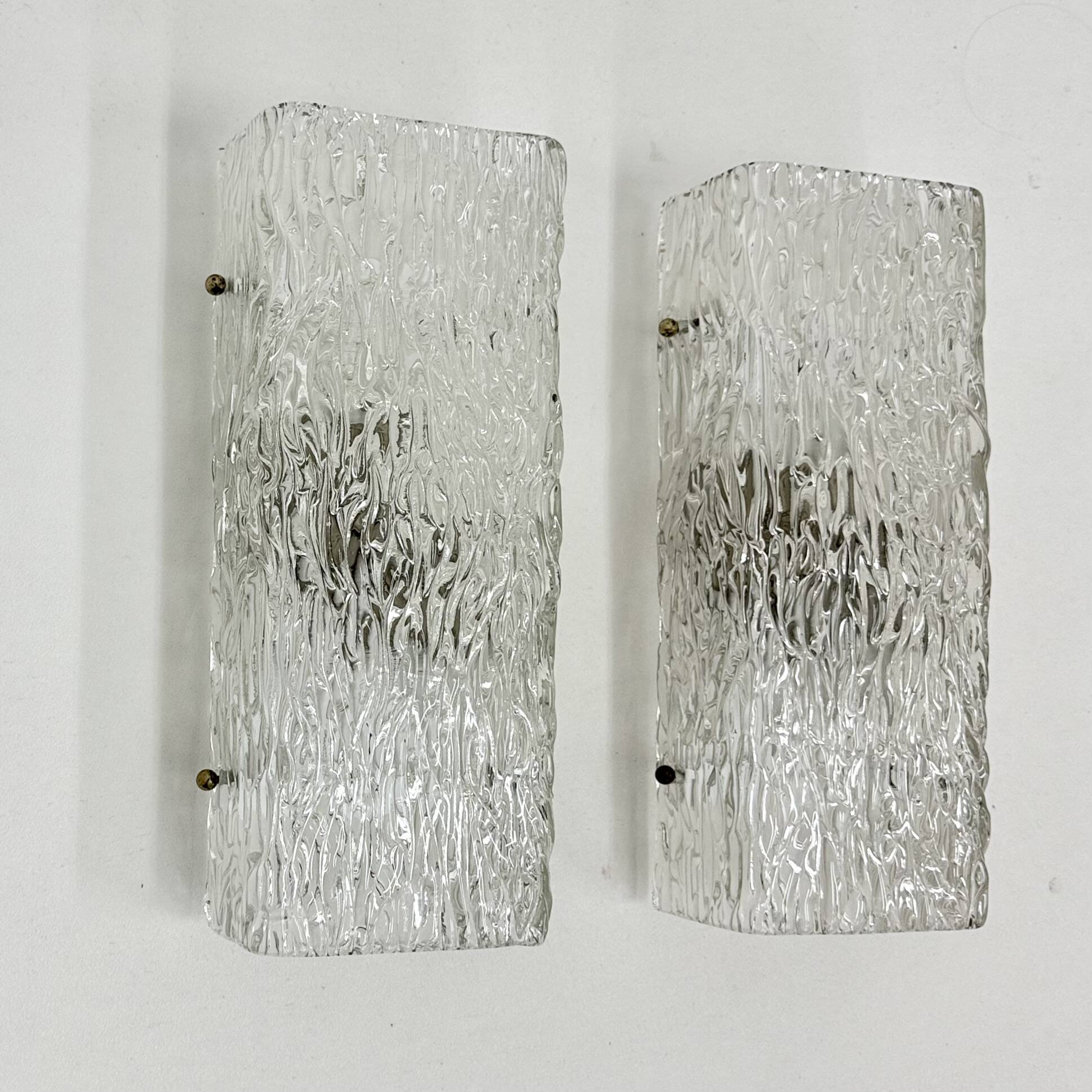 Pair of Austrian Large Midcentury Murano “Florian” Wall Sconce by Kalmar Fr