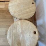 Pair of Folding Wooden Stools by Adrian Reed, France, 1970