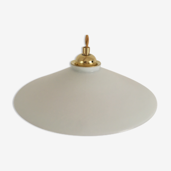 Suspension en opaline plate